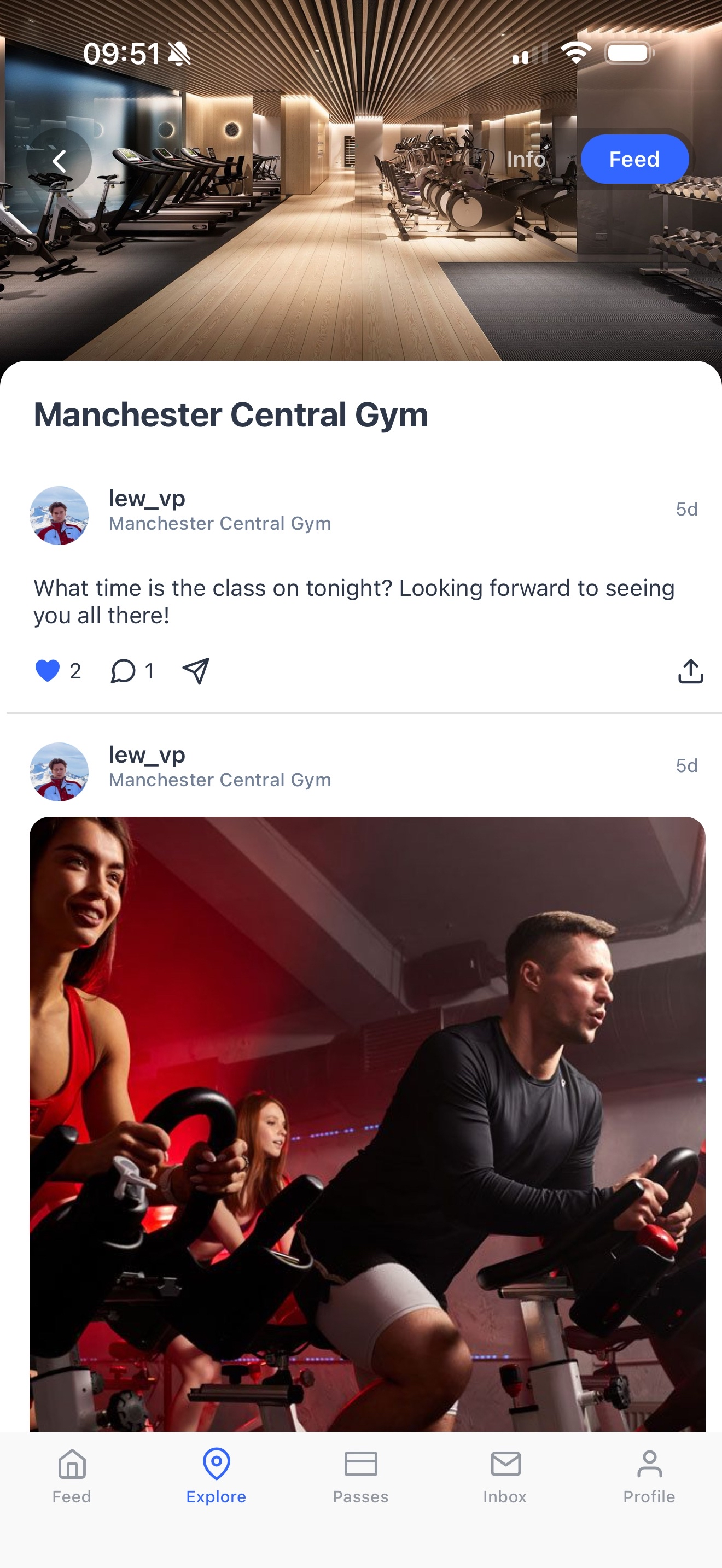 Dyno member app community feed