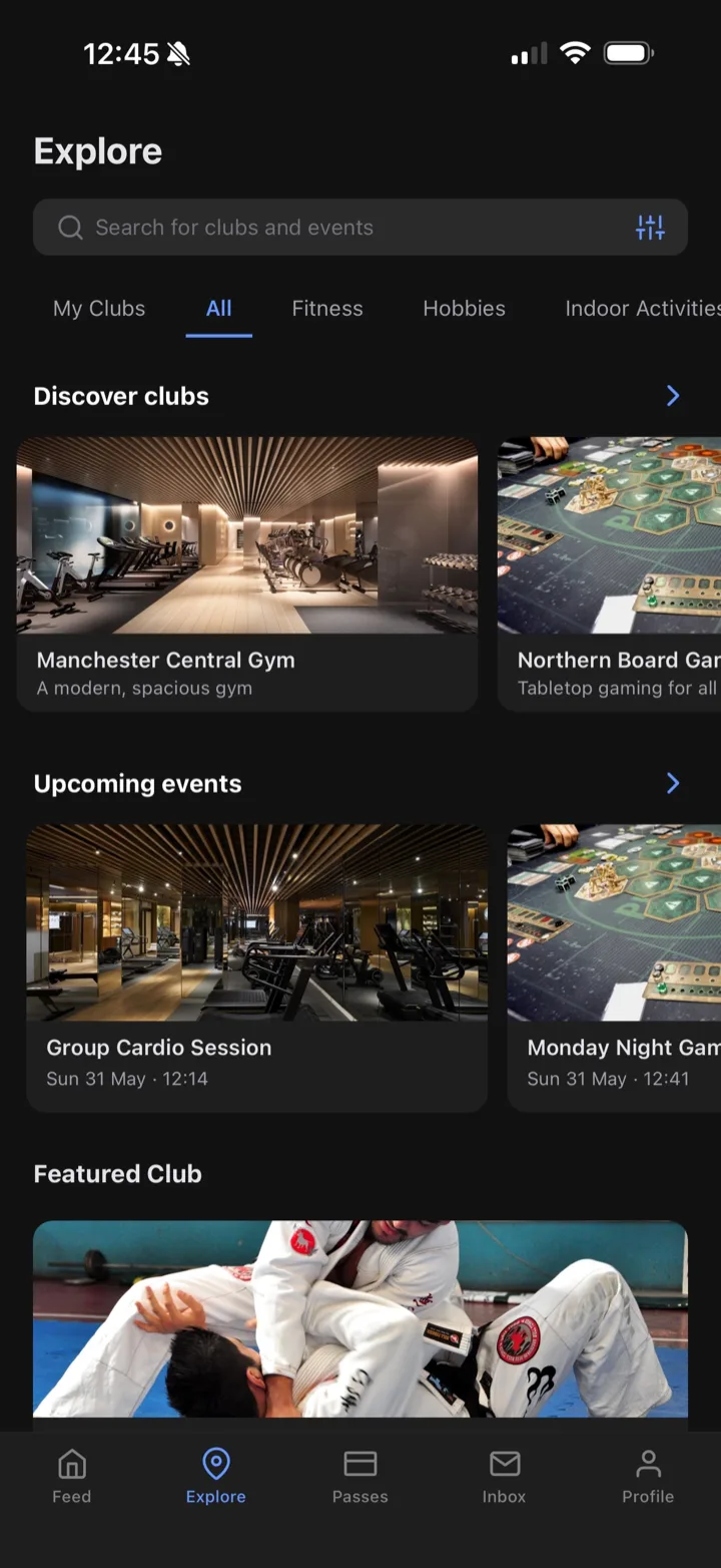 Dyno member app, explore